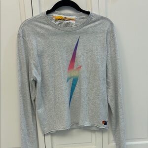 Aviator Nation Gray Lightning Bolt Shirt